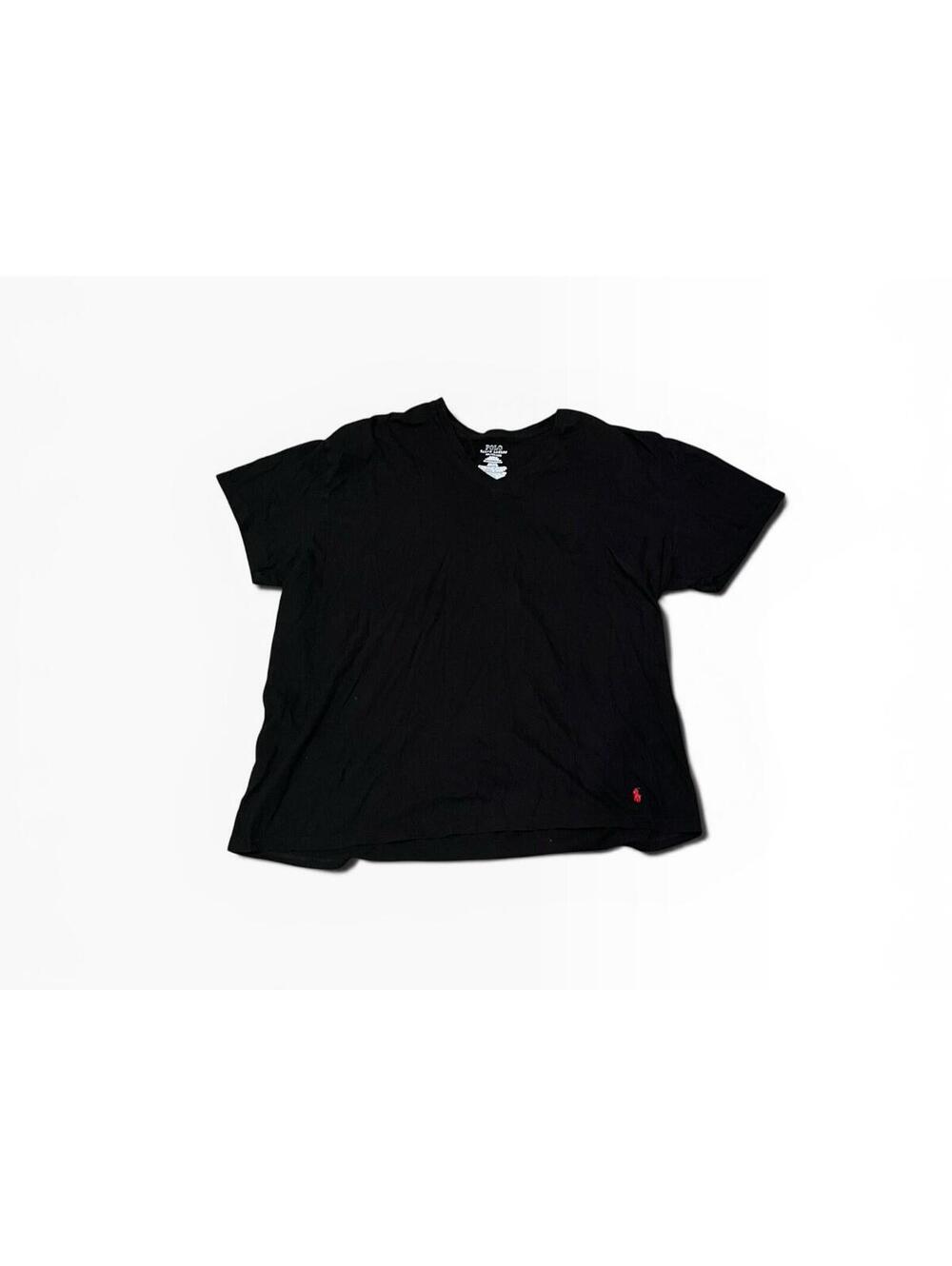 Polo Ralph Lauren Black T Shirt Red Pony Logo Classic Fit 2XL